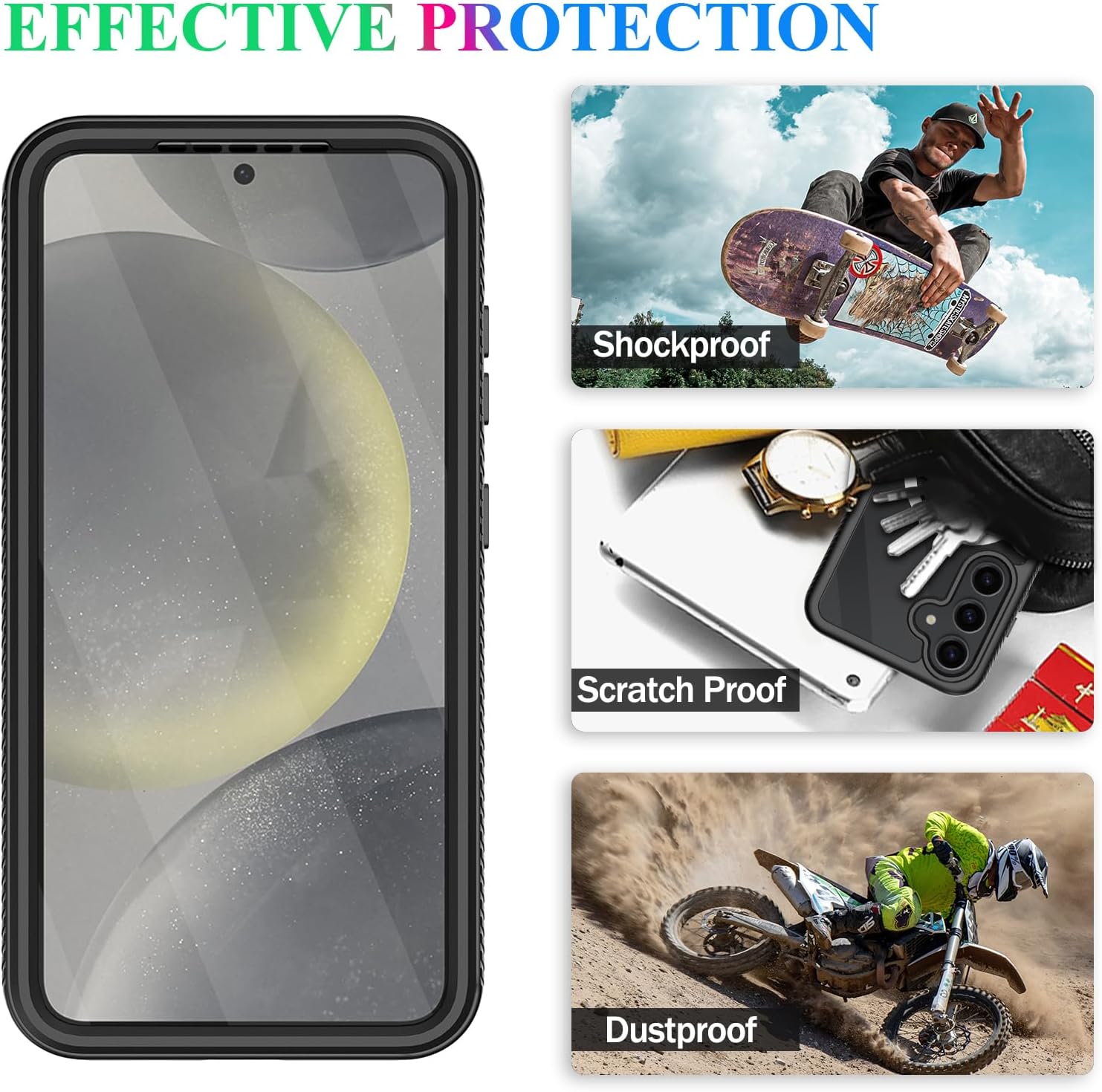 Thumbnail 6 de wahhle Galaxy S24+ Plus Case with Built-in Screen Protector, 360° Shockproof, Slim Magnetic Wireless Charging