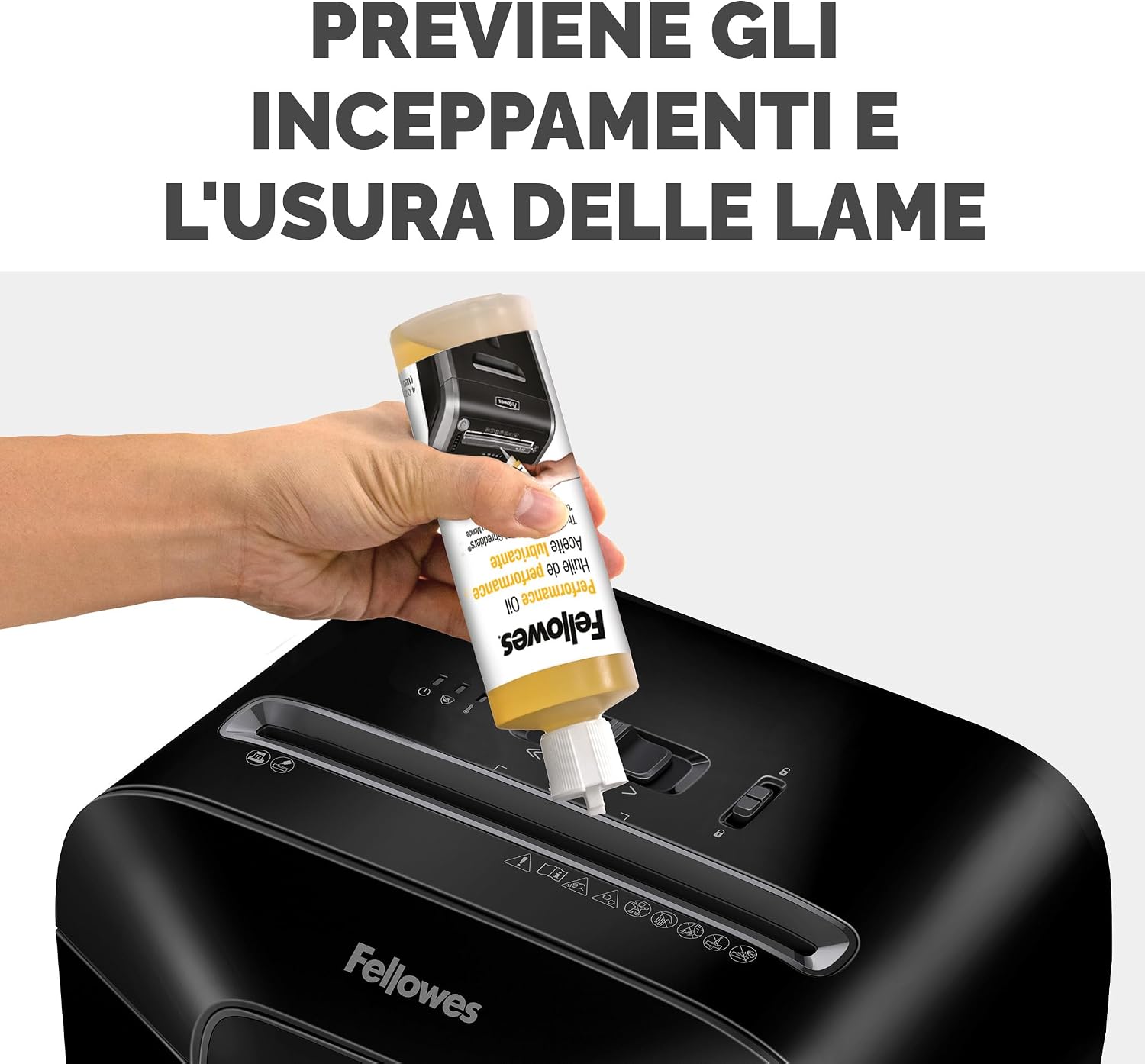 Thumbnail 1 de Fellowes Olio per Distruggi Documenti 120 ml – lubrificante vegetale per lame, universale per tritatacarte a frammento e a striscia