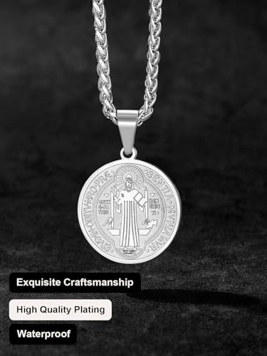 Thumbnail 5 de U7 Medalla San Benito 37 mm collar hombre