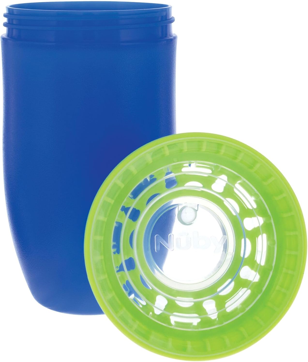 Thumbnail 4 de Nuby All Around Water Bottle - No Spill Sippy Cup (300ml/10oz) | Pack of 2 in Blue/Orange