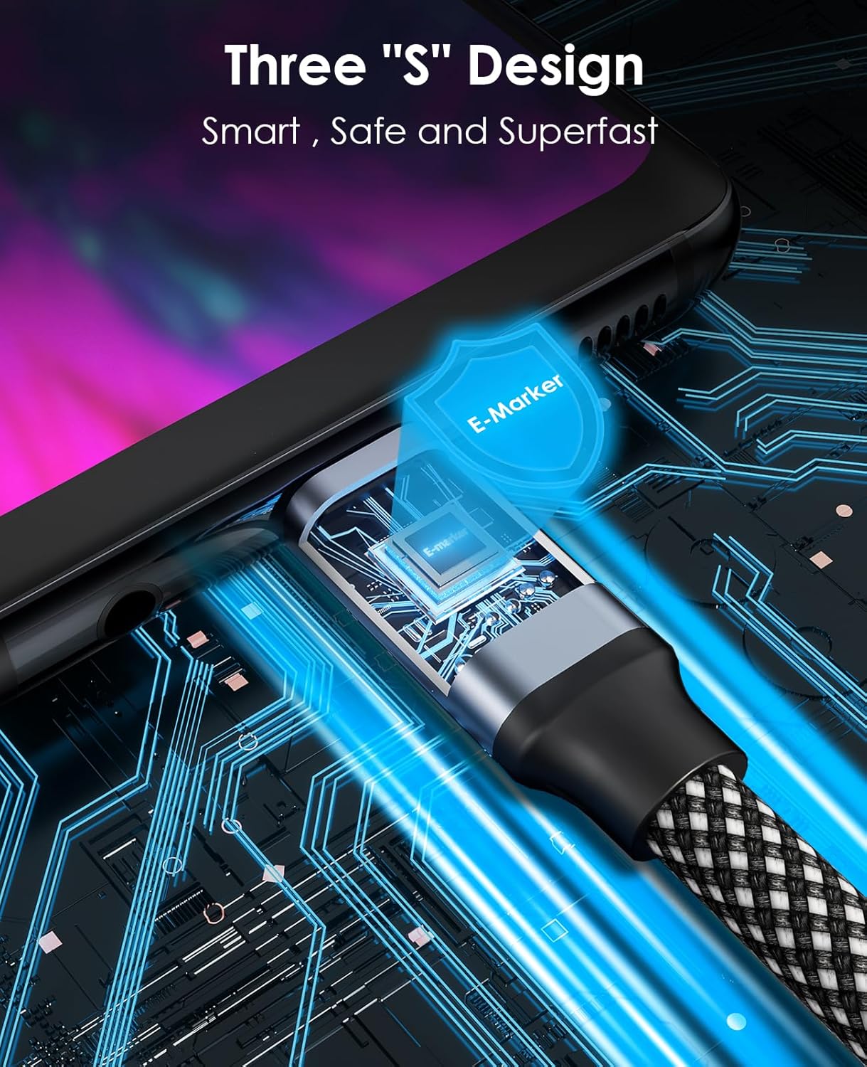 Thumbnail 6 de Magtame Cable USB C Magnético 240W 5 pies ⚡️