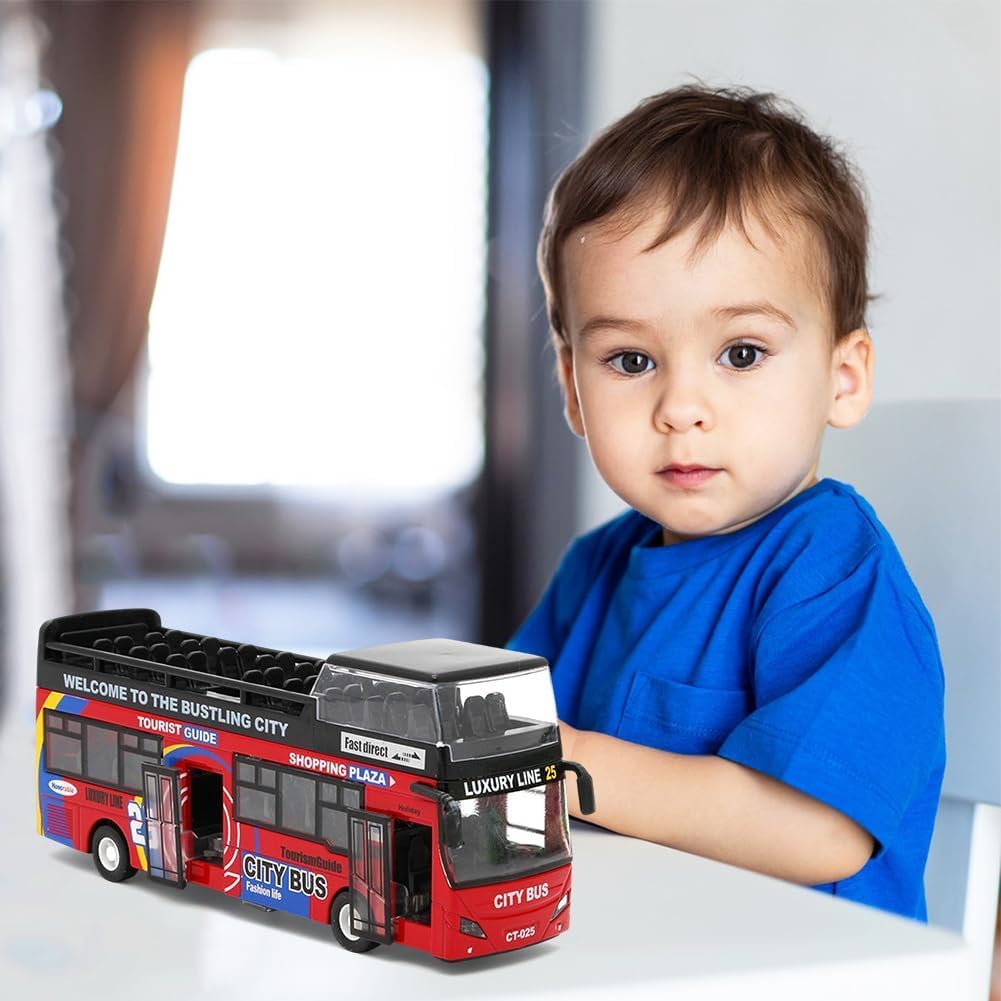 Thumbnail 6 de MIFKLMV London Double Decker Bus Toy 1:32 Scale Die Cast Model