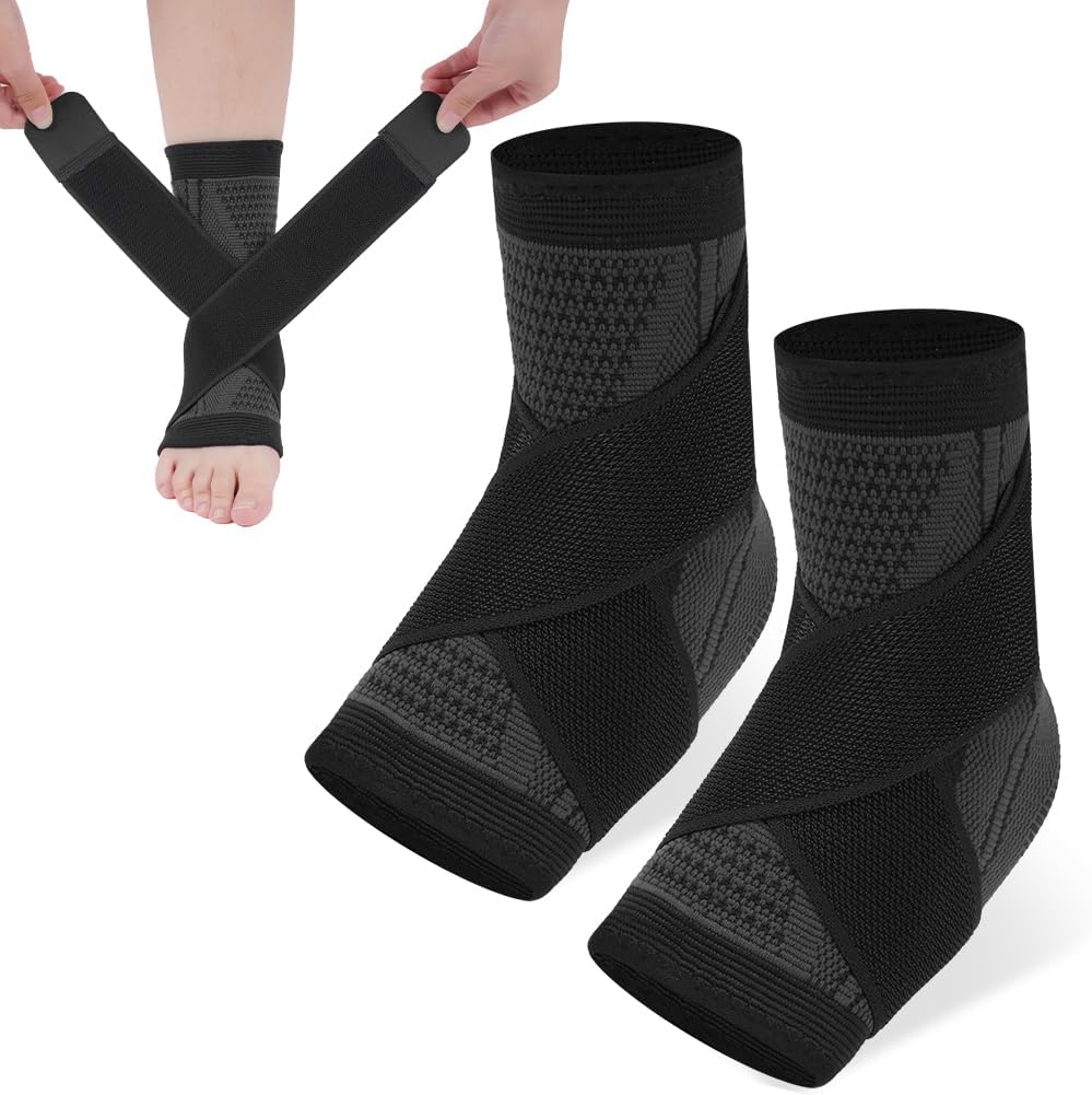 ACWOO Cavigliera Sportiva regolabile (2 pezzi) in nylon traspirante: supporto per caviglia e sollievo dal dolore