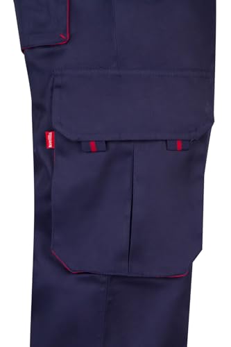 Detalle de Pantalón Velilla 103004 Pantalón Bicolor Multibolsillos (Azul Marino y Rojo) – Talla 44