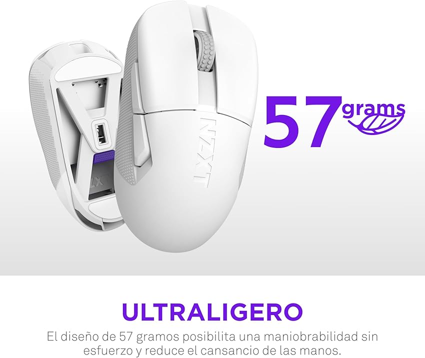 Thumbnail 1 de NZXT Lift Elite Ratón Gaming Inalámbrico 26K DPI Blanco