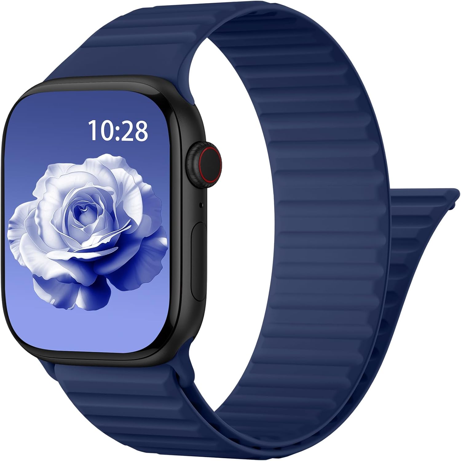Detalle de Magnetic Silicone Sport Loop for Apple Watch (38–49mm): Lightweight, Waterproof Comfort