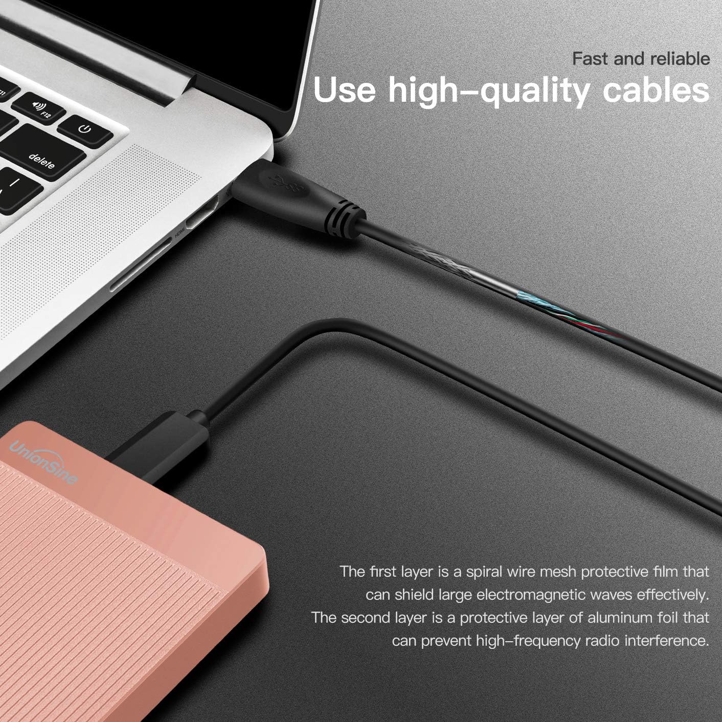 Thumbnail 4 de UnionSine 500GB Ultra Slim Portable External HDD