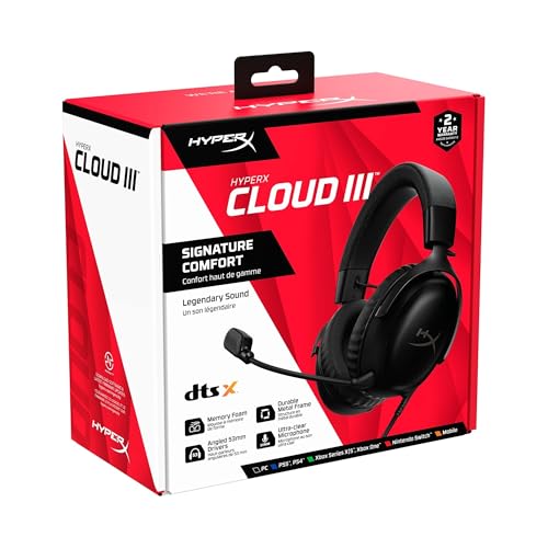 Thumbnail 9 de HyperX Cloud III – Wired Gaming Headset: PC, PS5, Xbox Series X|S