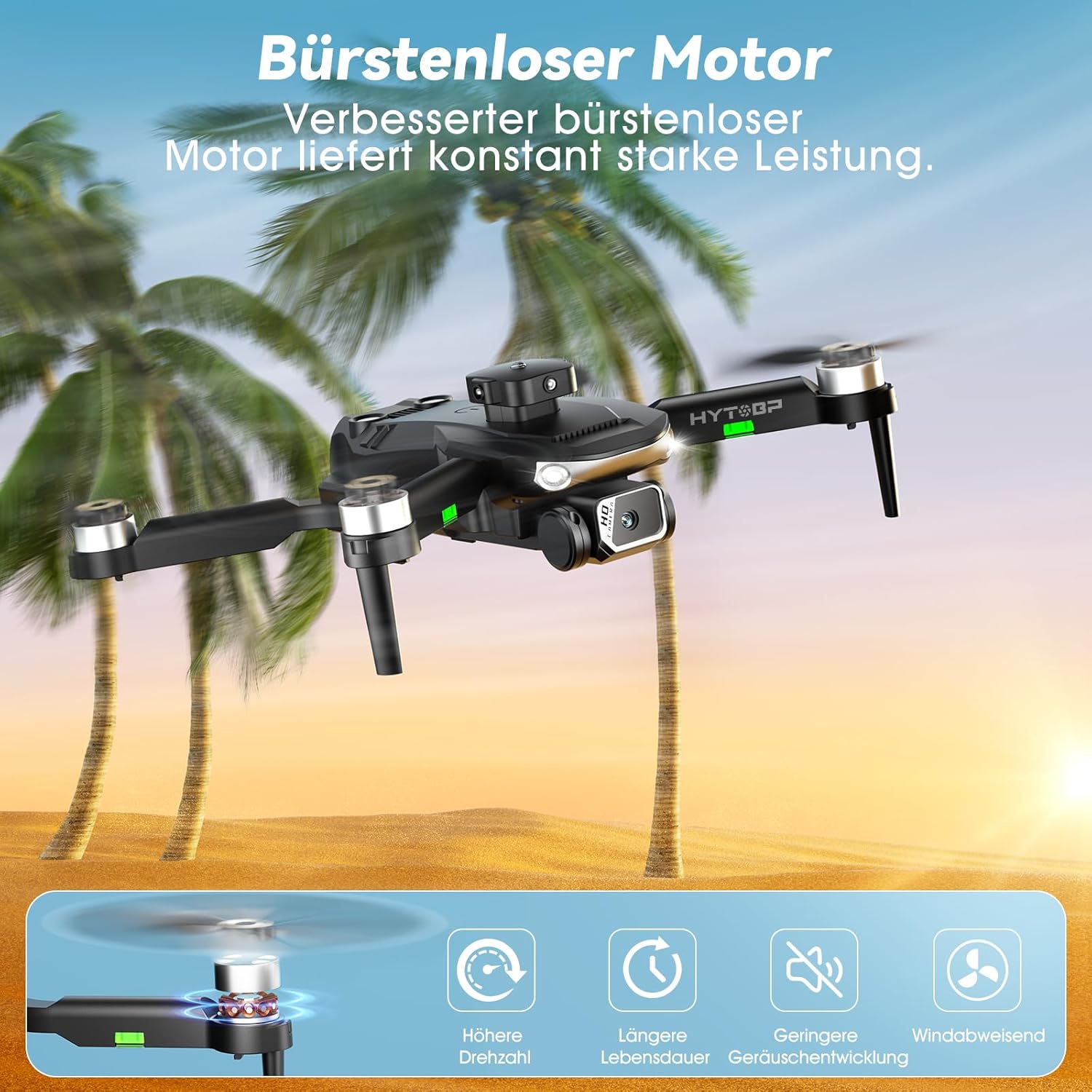 Detalle de S165 Drohne mit Kamera 1080P – 2-Kamera-System, 40 Minuten Flugzeit, 3 Akkus, 5G WiFi