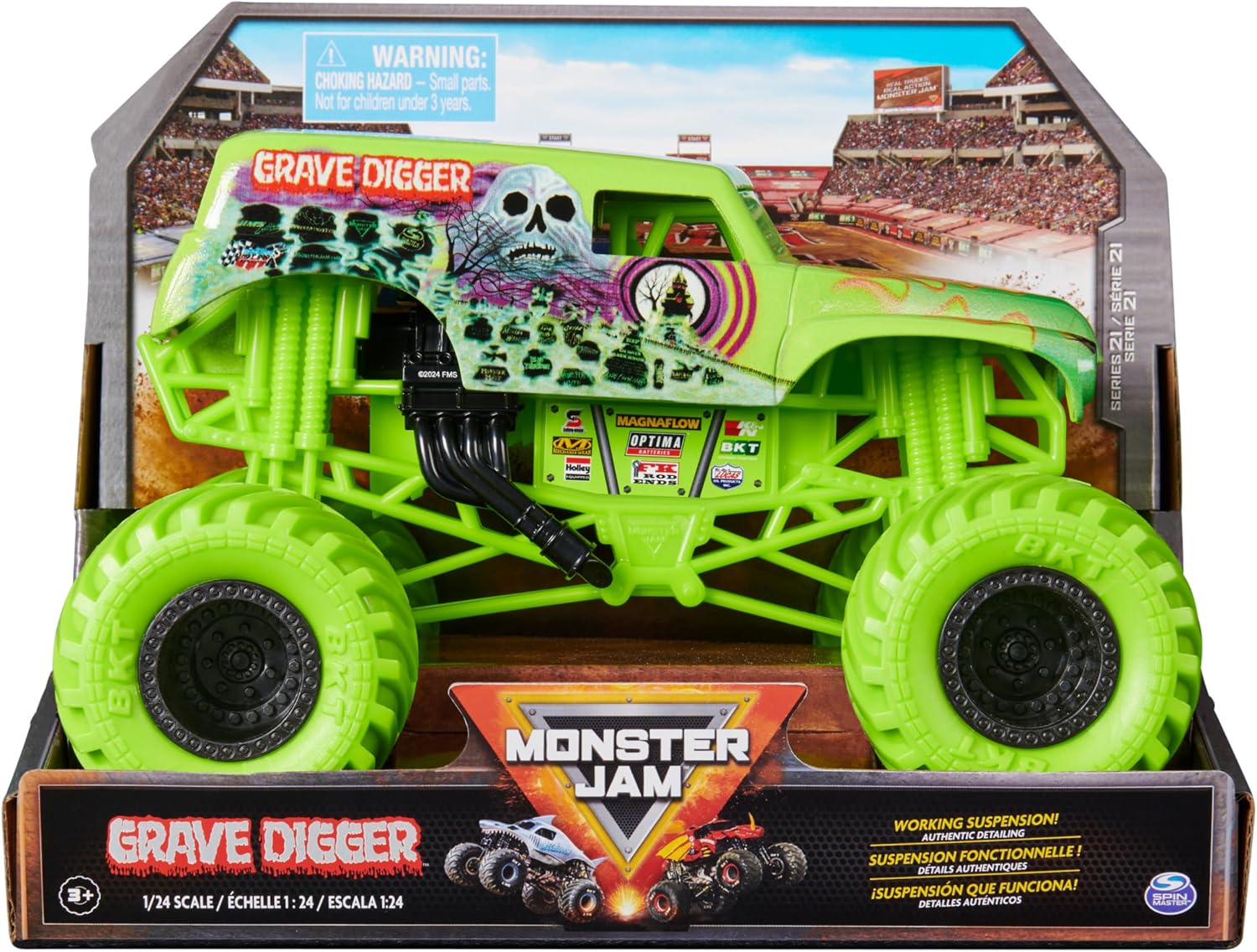 Detalle de Monster Jam Grave Digger 1:24 Spielzeugtruck