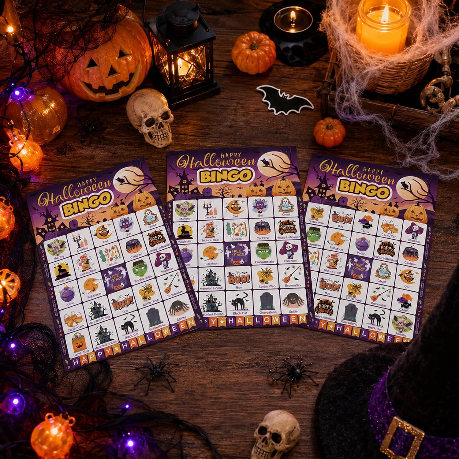 Thumbnail 1 de MDDRUIQI Halloween Bingo Game for 24 Players