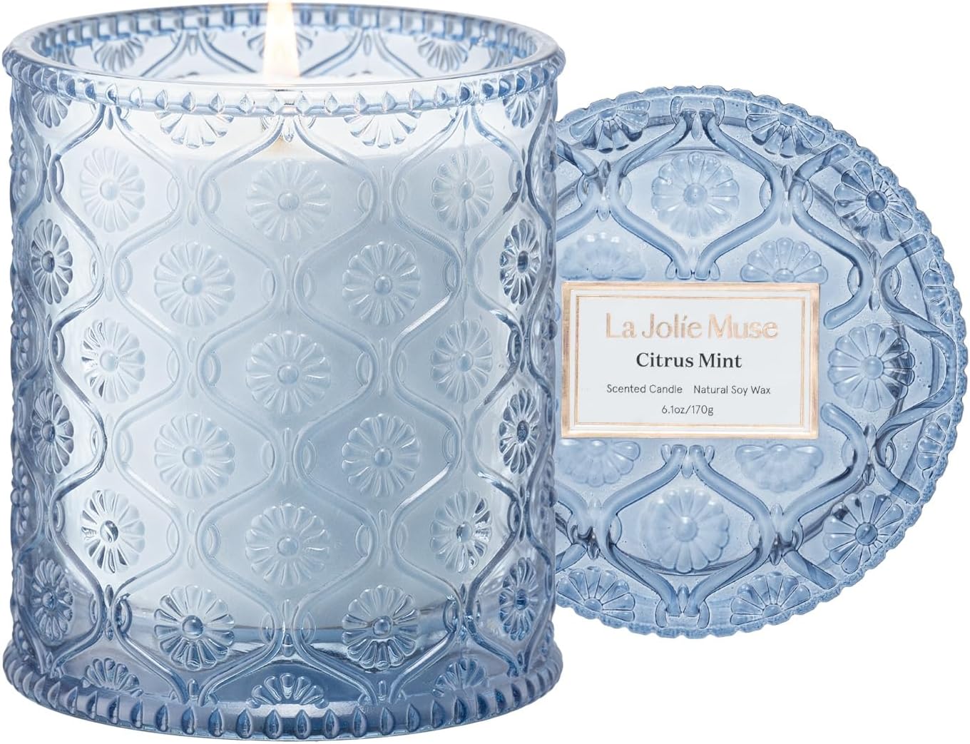 Thumbnail 6 de LA JOLIE MUSE Lavender Lilac Fresh Scented Candle — 6 oz Soy Wax, 40 Hr Burn Time