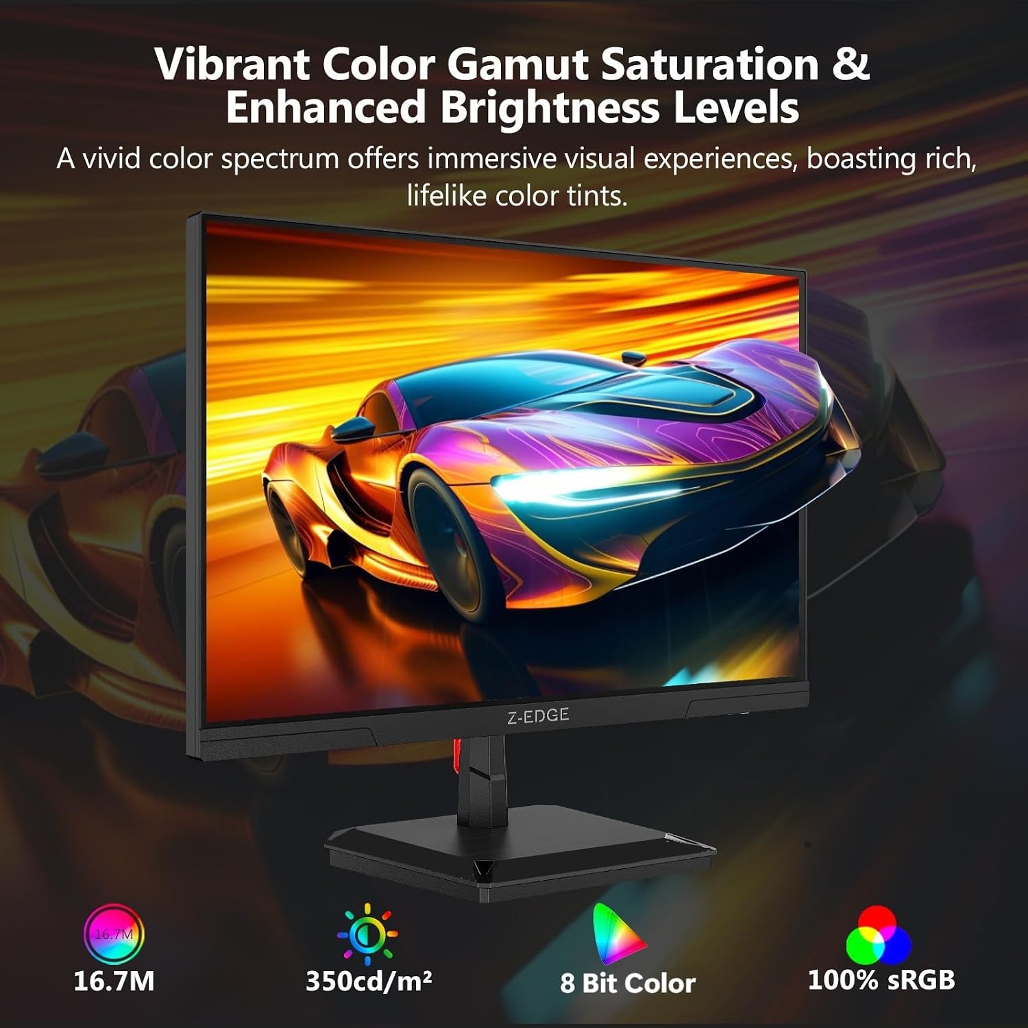 Detalle de Z-Edge 27 Zoll QHD Gaming Monitor – 260 Hz, 1 ms MPRT, IPS-Panel, FreeSync, HDR10