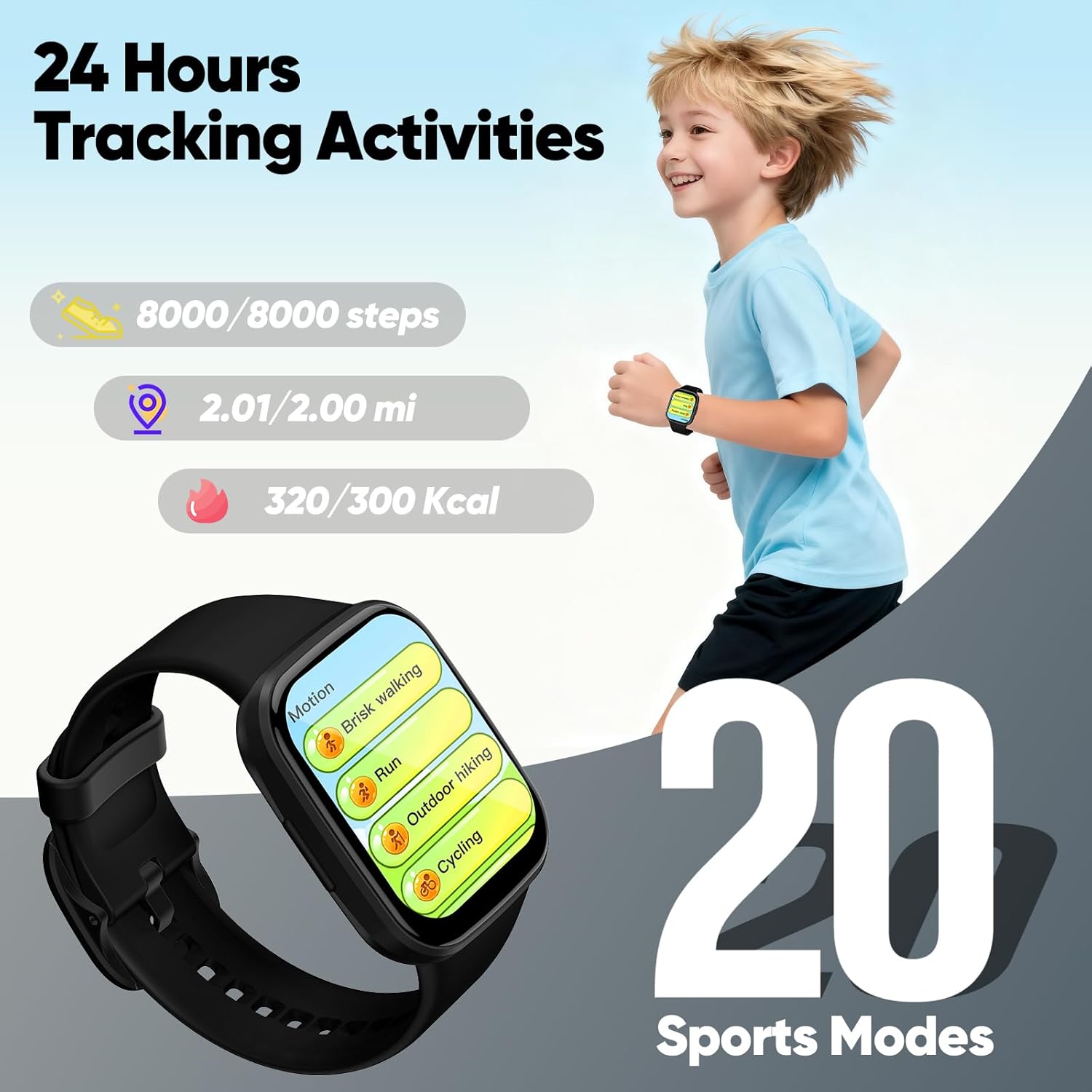 Thumbnail 3 de HTTWCOD Kids Smart Watch (4-12) with HD Touchscreen, Heart Rate & Sleep Monitor, IP68 Waterproof