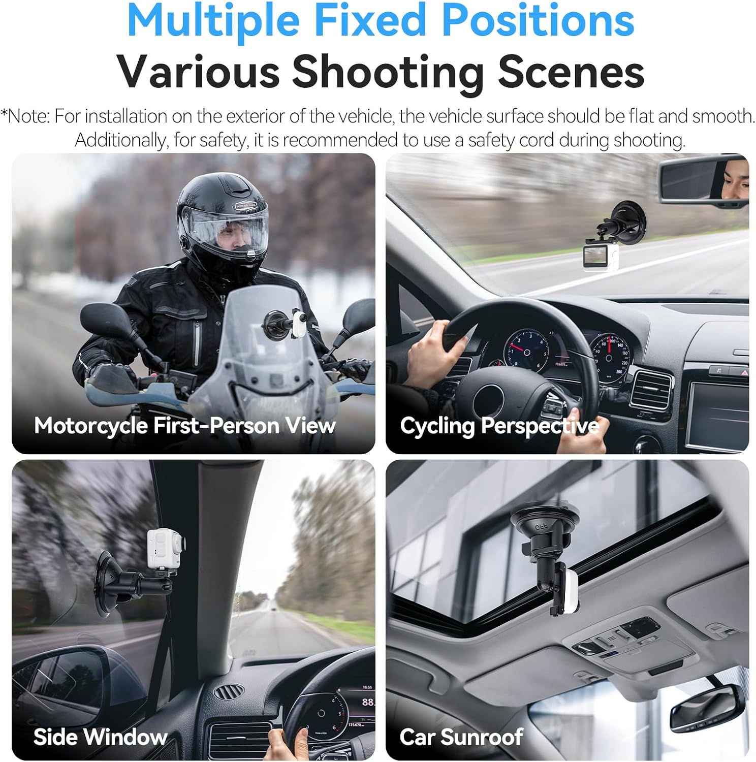 Thumbnail 3 de Telesin Magnetic Mount + Suction Cup Kit for Insta 360 GO3
