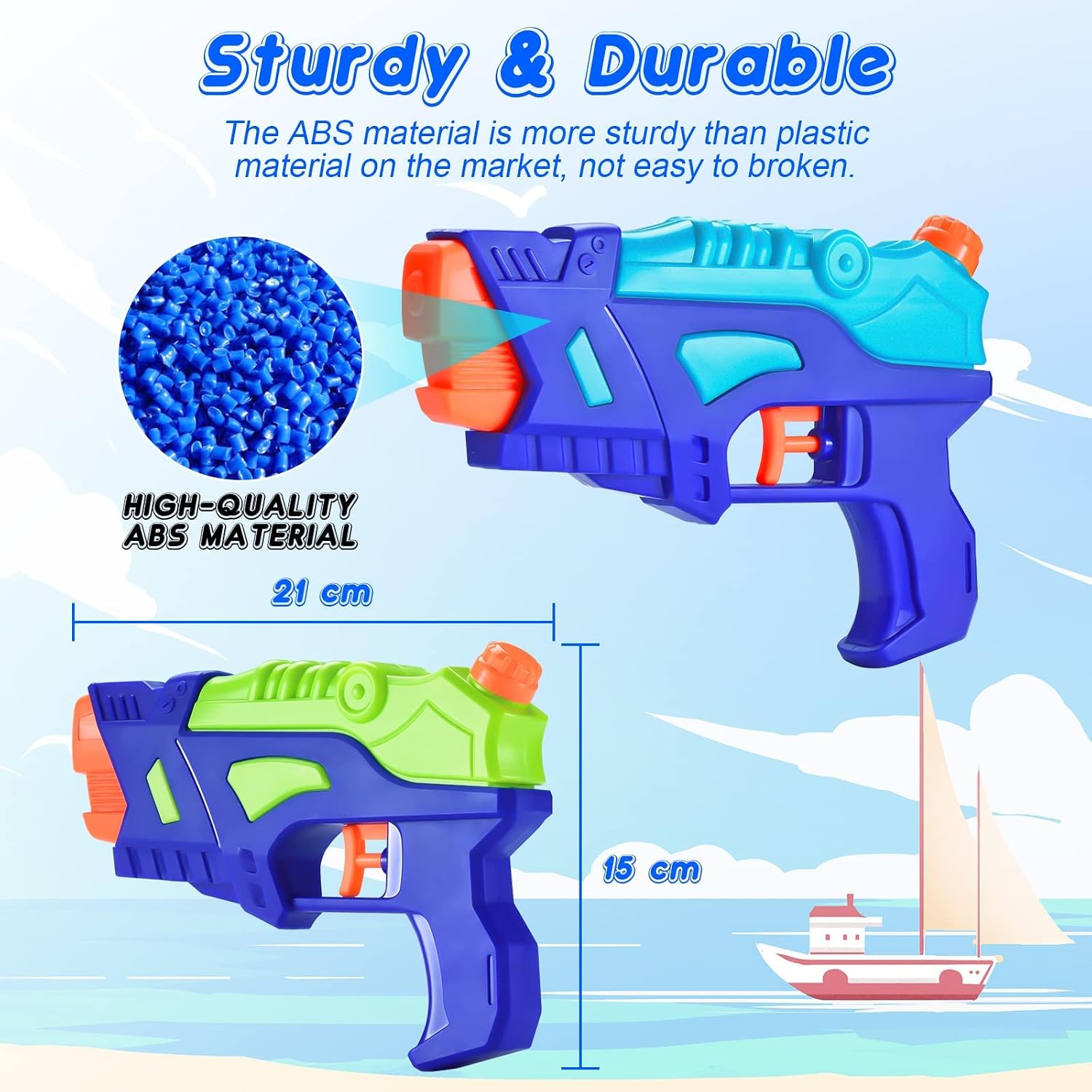 Detalle de Two‑Pack Water Guns for Kids: Durable, Safe Outdoor Fun for Summer