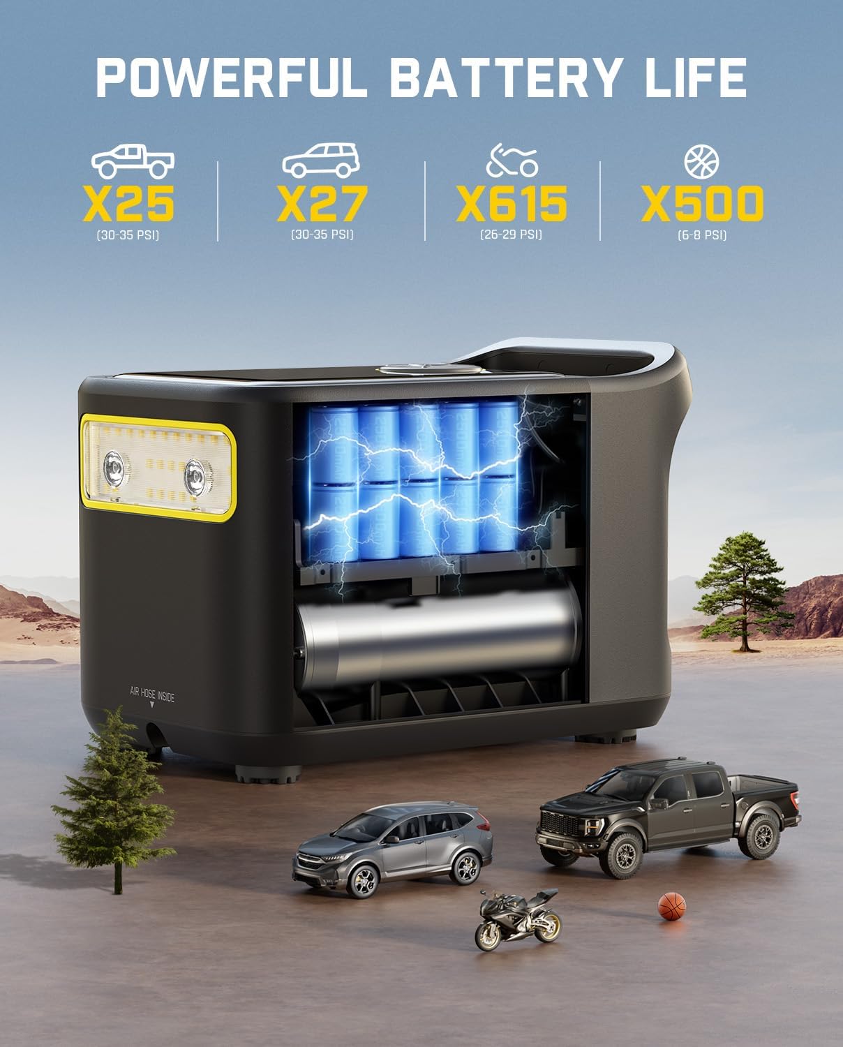 Thumbnail 5 de Fanttik X9 92.5Wh Portable Tire Inflator