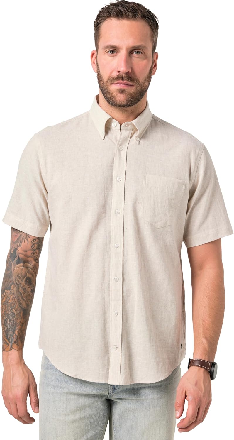 Thumbnail 6 de Chemise JP 1880 en Lin Mélangé – Manches courtes, coupe Modern Fit, jusqu'au 8 XL