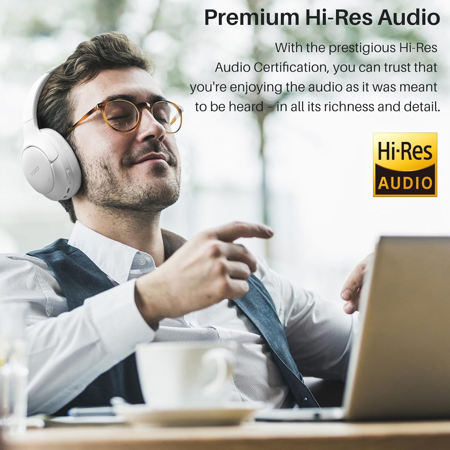 Detalle de TOZO HT2 Hybrid ANC Headphones 60H