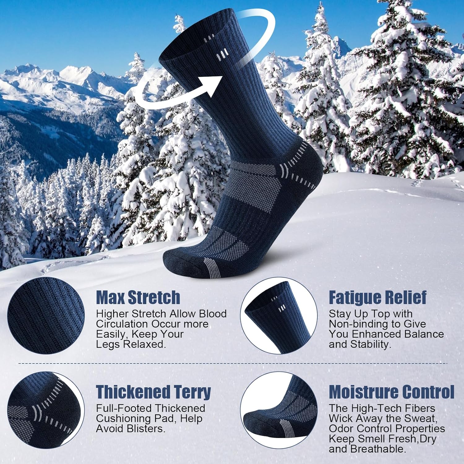 Thumbnail 1 de Circorld Calze Uomo Traspiranti 5 Paia 🧦