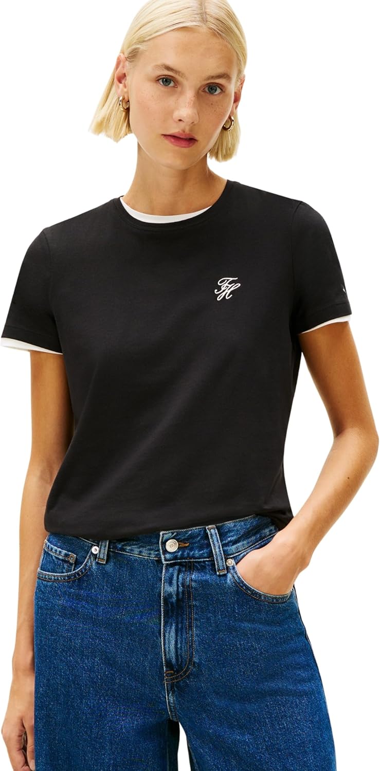 Thumbnail 6 de Tommy Hilfiger TH Script Reg C-nk SS Tee Ww0ww47809 – Maglietta da donna a maniche corte