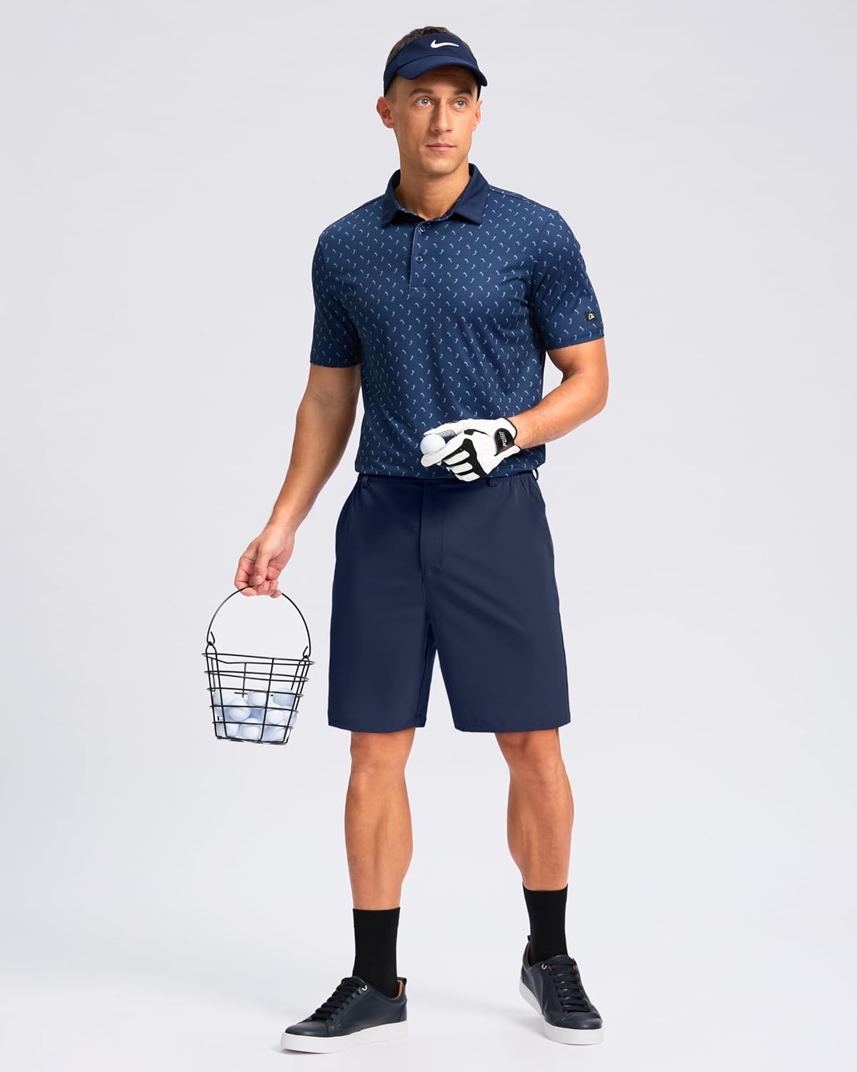 Detalle de Pudolla Men's Golf Shorts, 5/7/9-Inch Inseams, Stretch, Quick-Dry Fabric