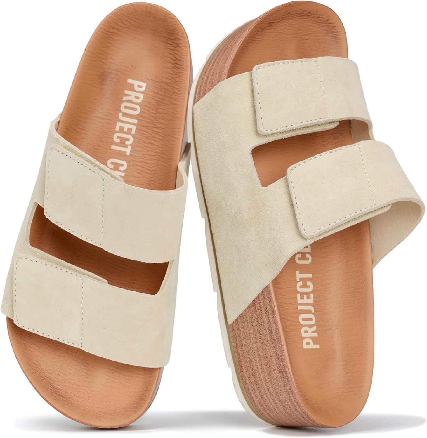 Detalle de Project Cloud 100% Genuine Leather Platform Sandals for Women