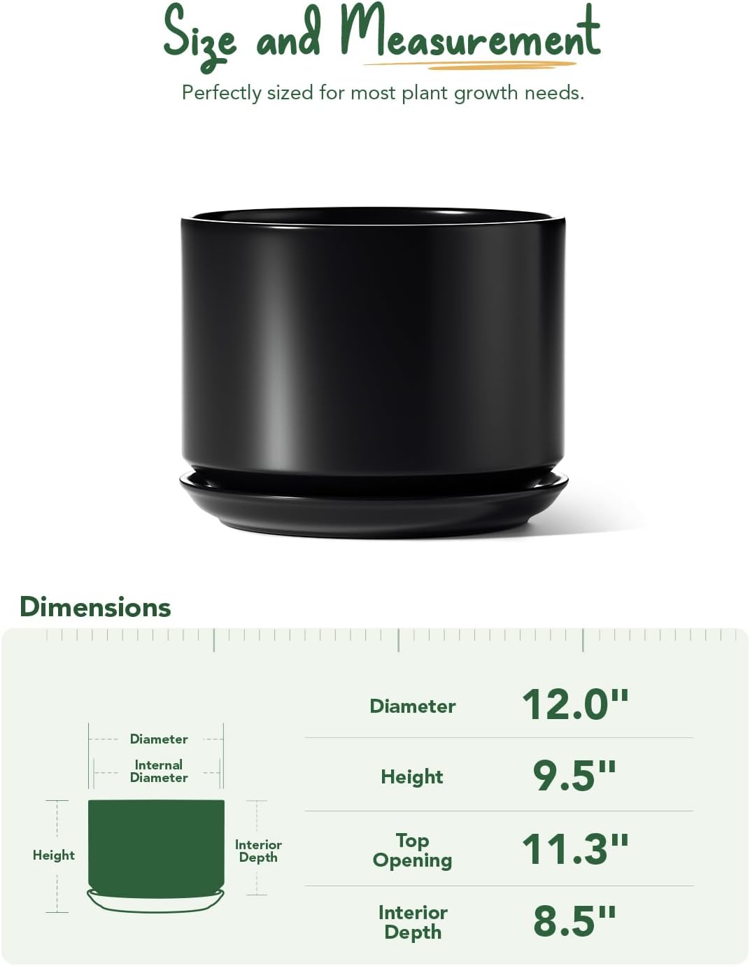 Detalle 2 de LE TAUCI 30 cm Plant Pot for Indoor Plants