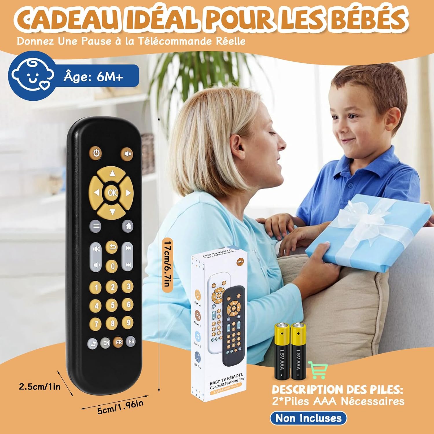 Thumbnail 5 de Orzbow Jouet Télécommande TV Bébé 1‑2 ans
