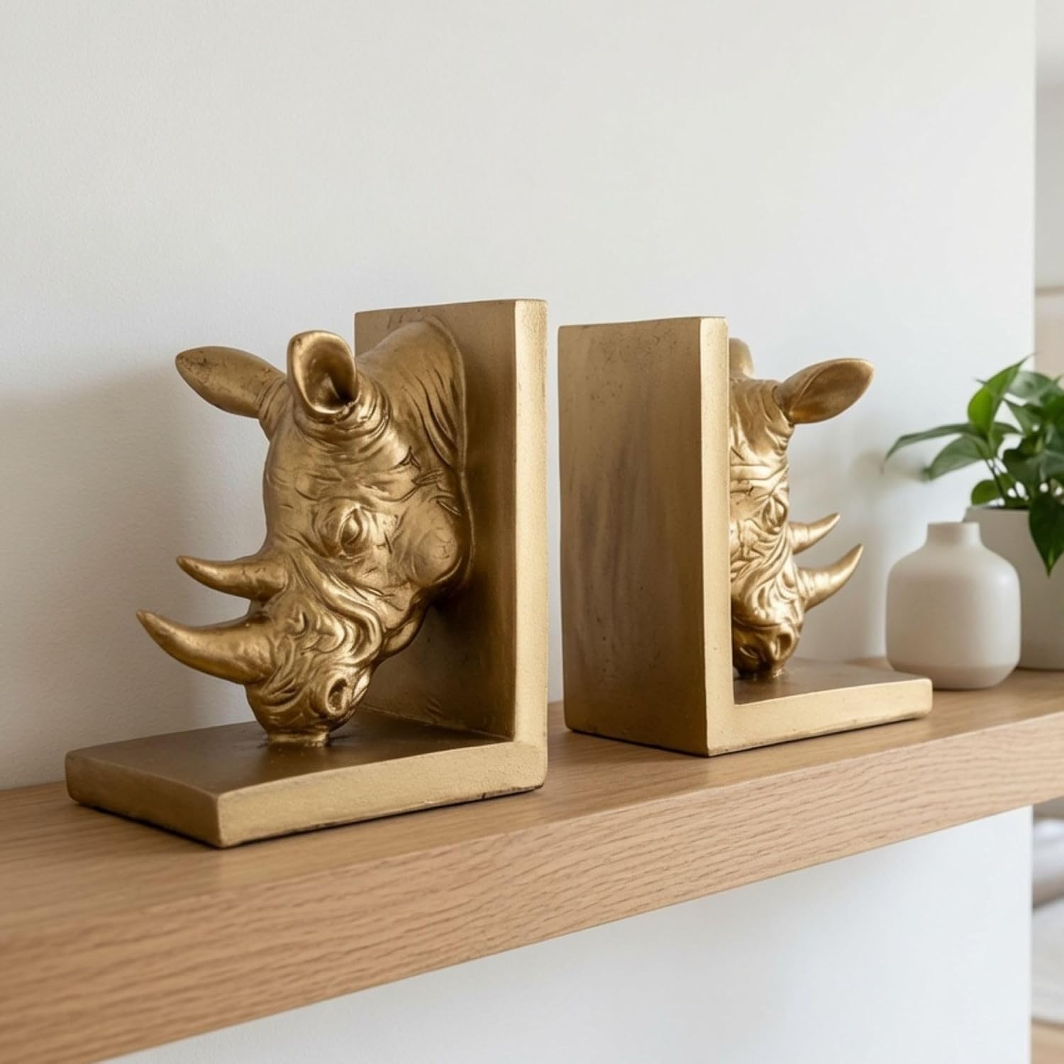 Detalle 2 de Bellaa Rhinoceros Bookends, 7-inch