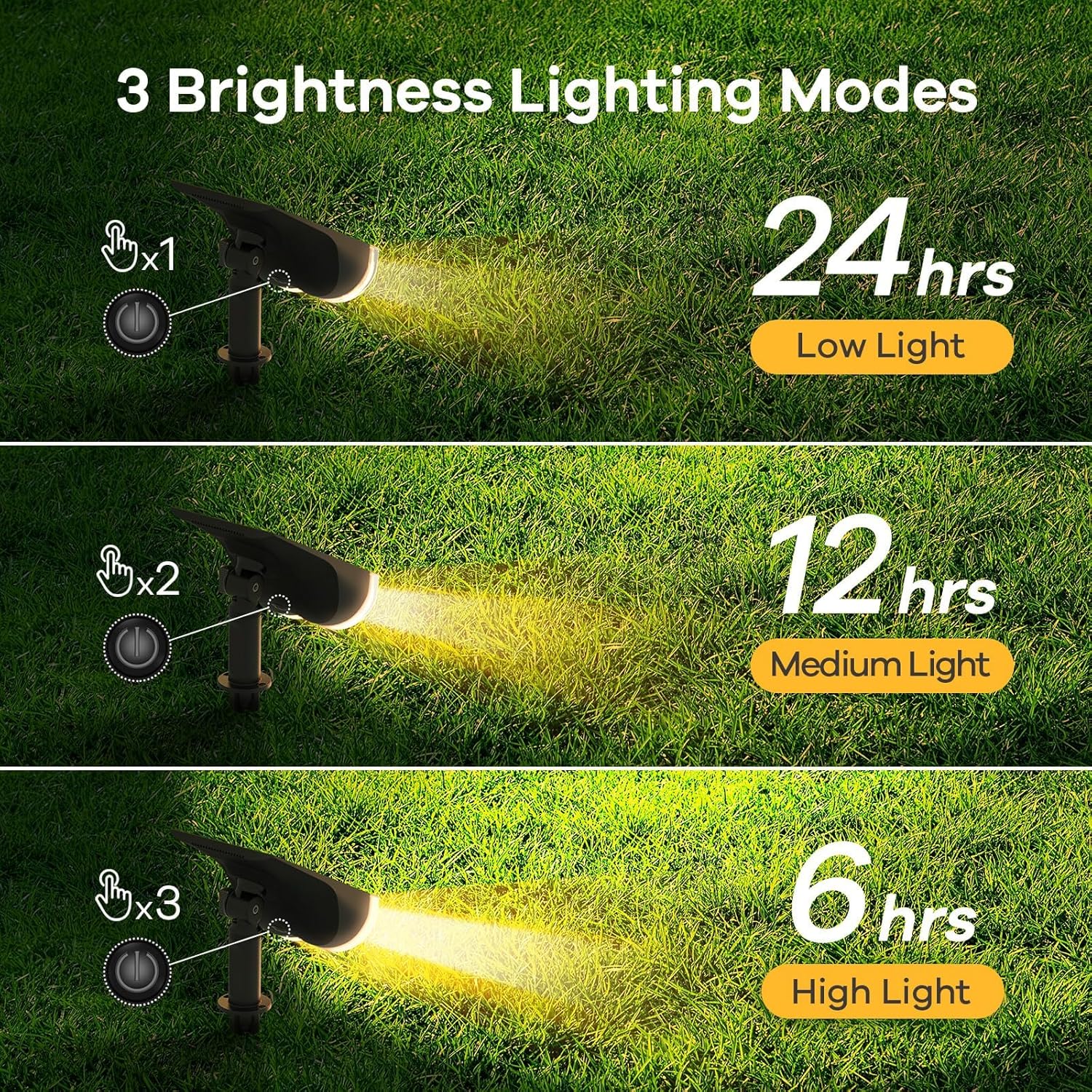 Thumbnail 2 de Linkind Solar Spot Lights Outdoor Garden (IP67) – Warm White, 6 Pack with adjustable brightness