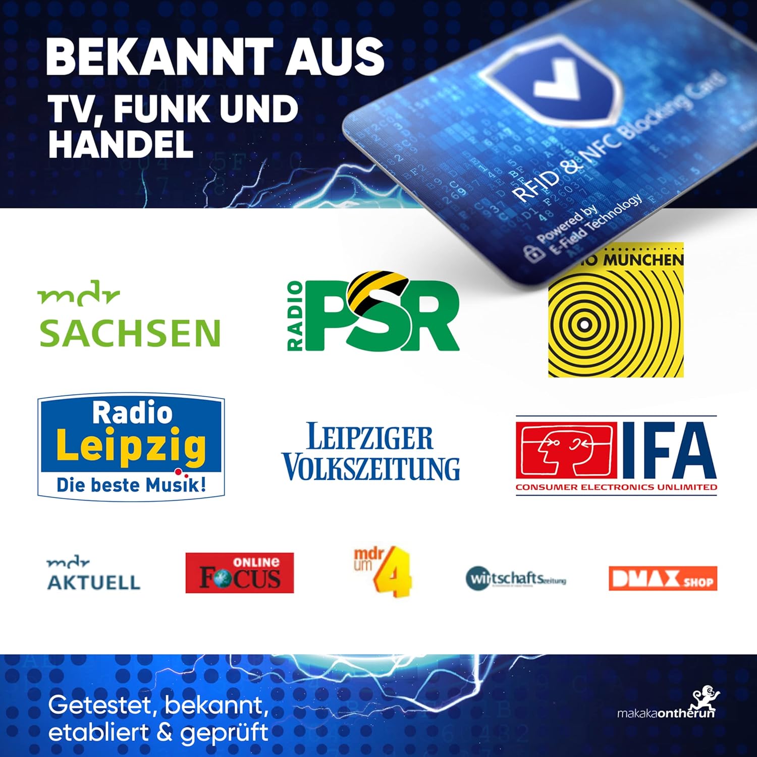 Detalle 2 de RFID Blocker Karte 4X von Makaka 0,8 mm