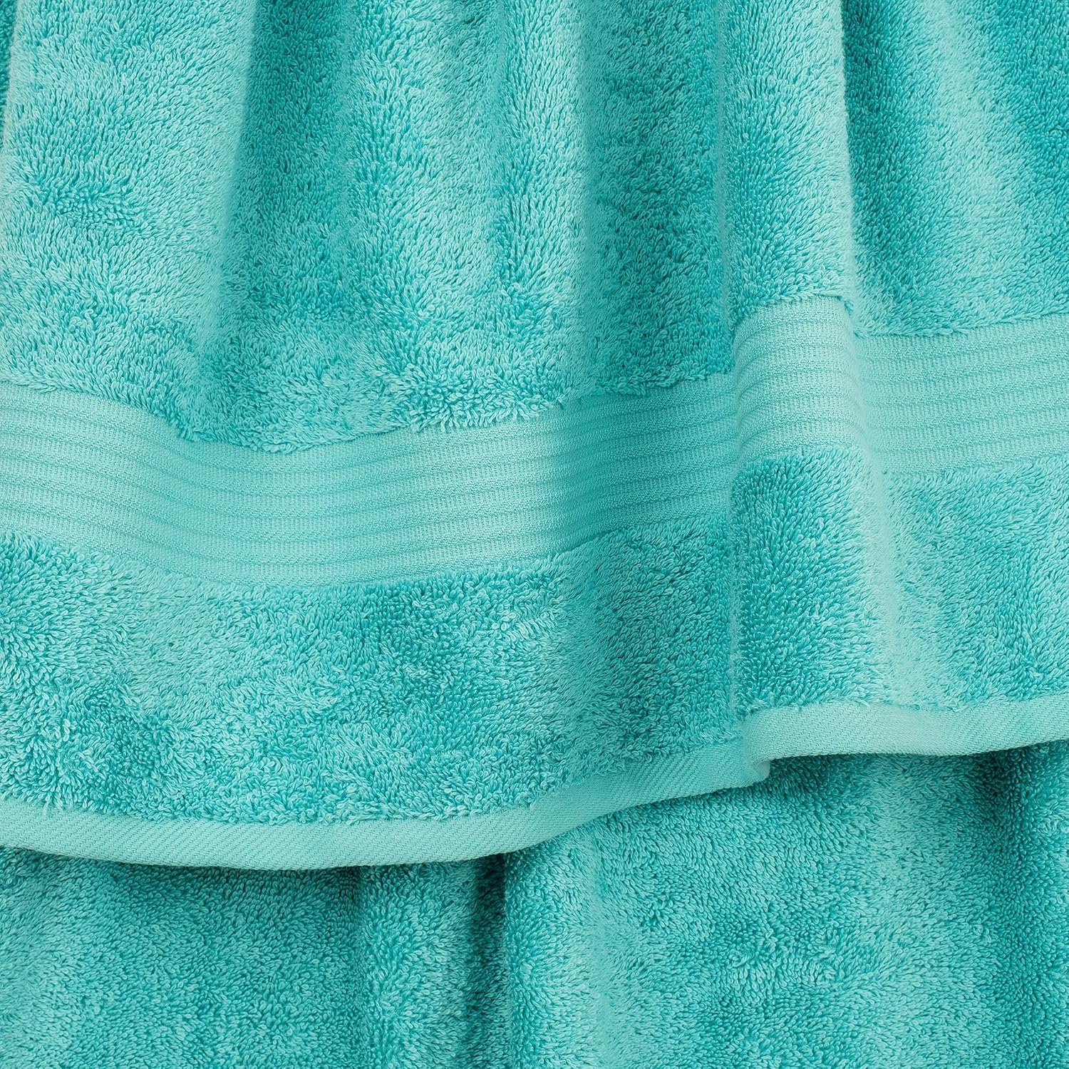 Detalle 2 de Cotton Paradise Turkish Hand Towel Set — 4 Pack, 16 x 28, 100% Ring-Spun Cotton, 600 GSM, Turquoise
