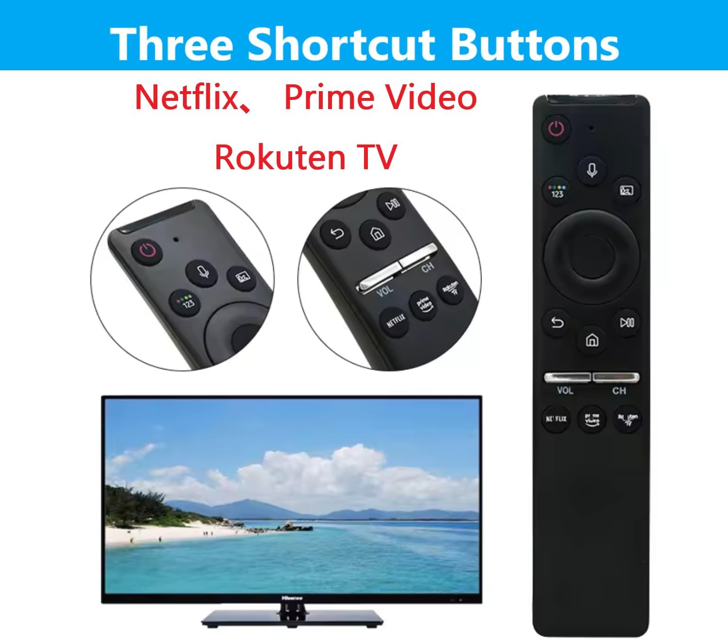 Thumbnail 2 de Samsung TV Remote replacement for QN90A 4K