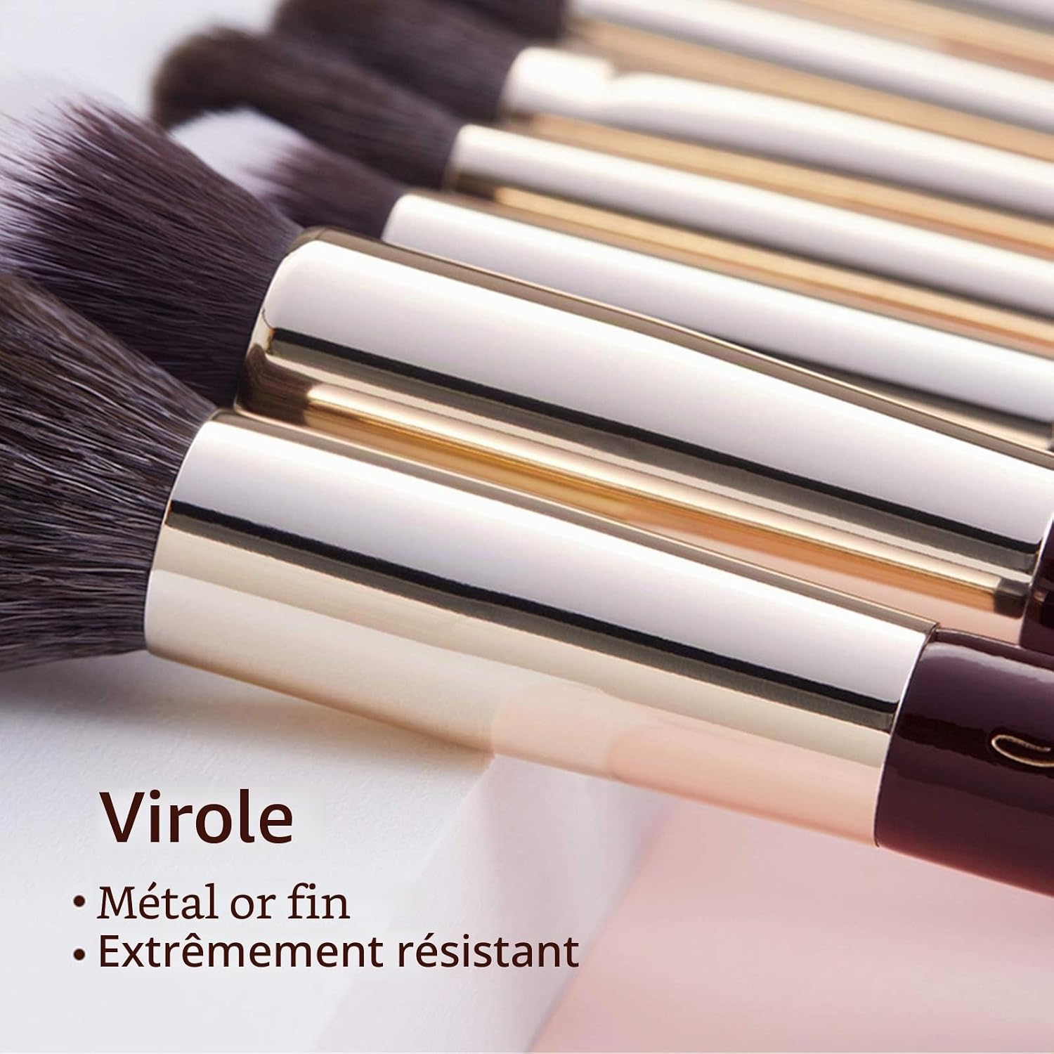 Detalle de Jessup Pinceaux de Maquillage Professionnel – kit visage et yeux, poils synthétiques T280