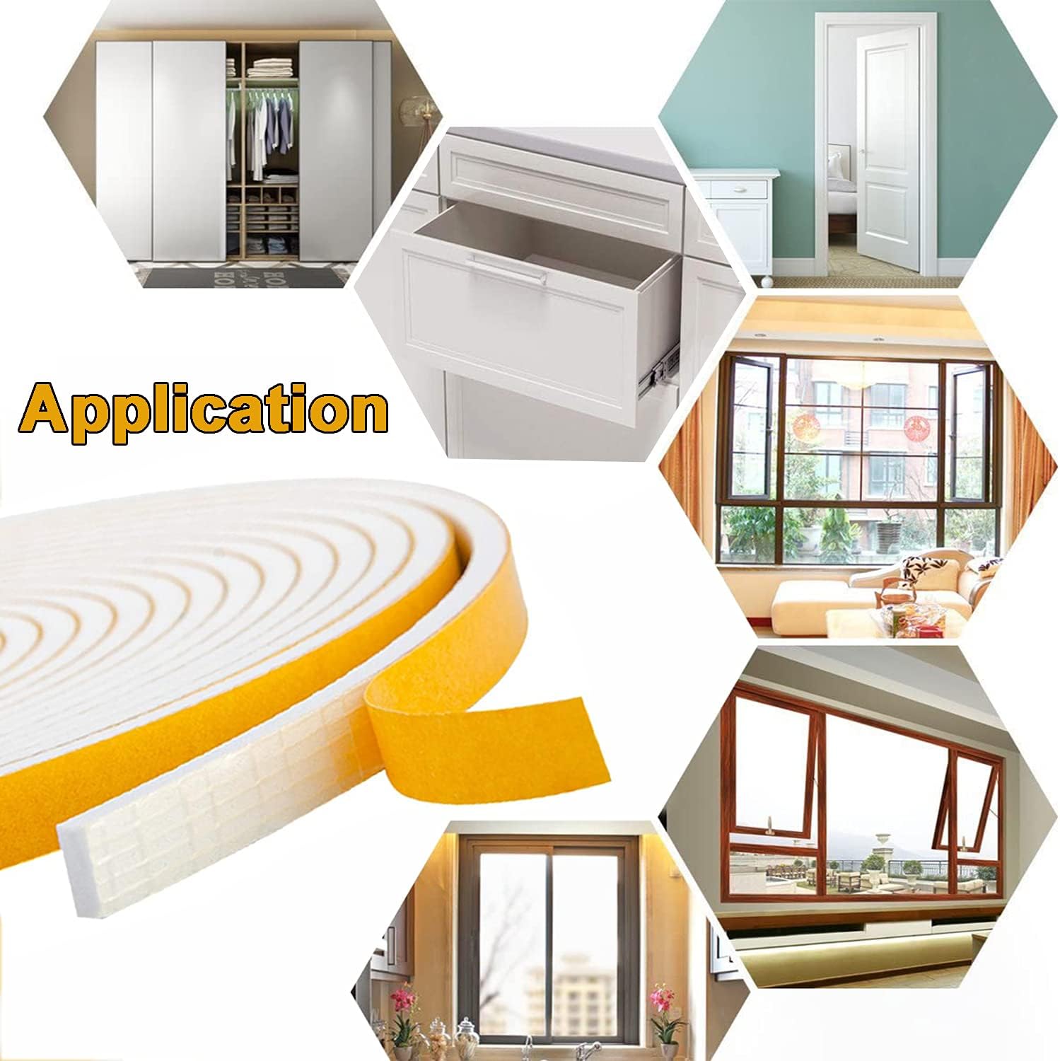 Thumbnail 6 de Dichtungsband Selbstklebend 12 mm x 3 mm, 12 m – Tür-/Fensterdichtung aus Neopren-Schaumstoff