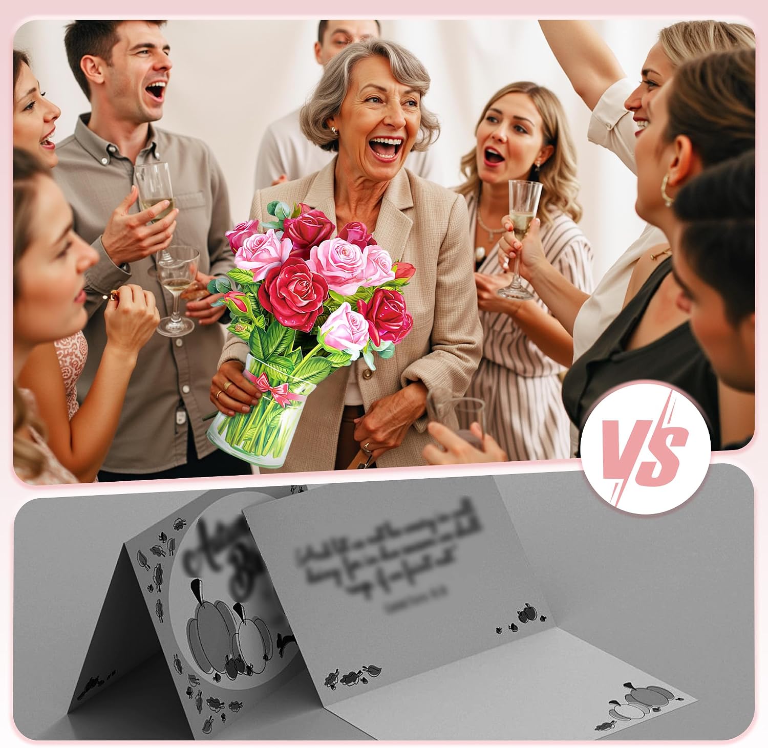 Thumbnail 6 de Airpark Pop Up Flower Card 3D Red Rose Bouquet 💌