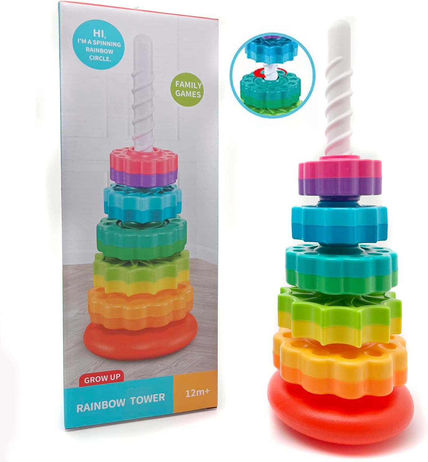 Thumbnail 6 de LUCKFUTURE Spinning Stacking Toy for Toddlers ๐ฒ
