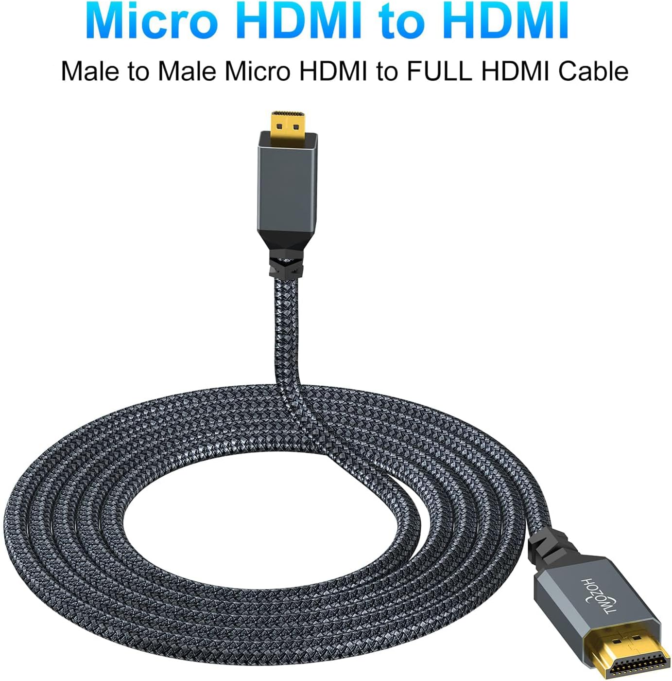Thumbnail 4 de Twozoh Câble Micro HDMI 2M