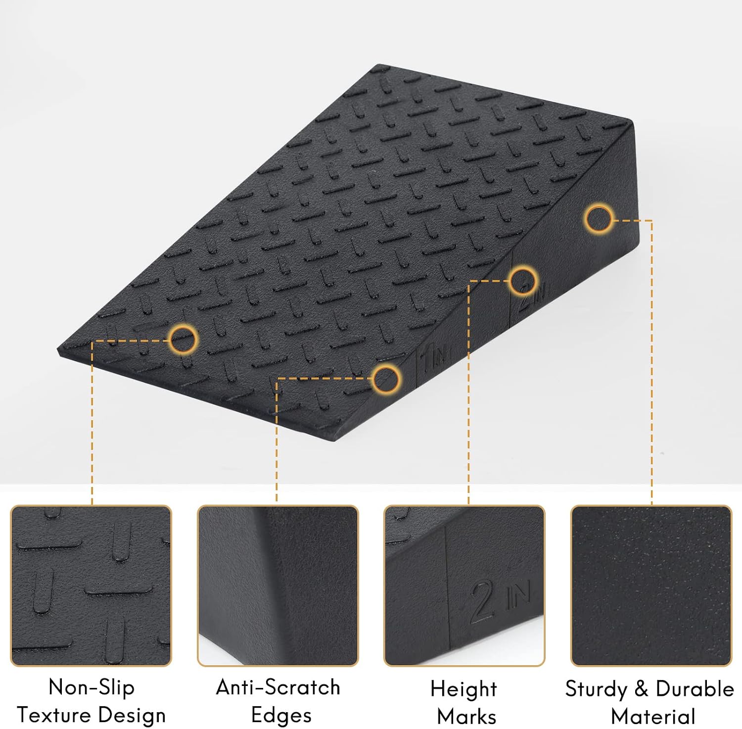 Detalle 2 de Paterlof PL-8725 Squat Wedge Blocks, 15° Non-Slip Polymer Slant Board