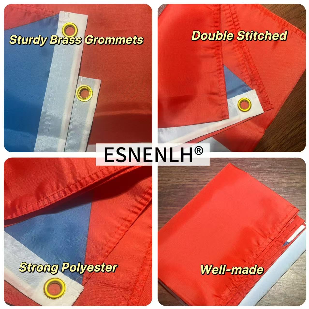 Detalle 2 de ESNENLH Old Iran Flag, 180 x 300 cm Polyester Banner with Lion and Sun