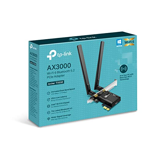 Detalle 2 de TP-Link Archer TX55E: Tarjeta PCIe AX3000 con Wi‑Fi 6, Bluetooth 5.2 y disipador para PC