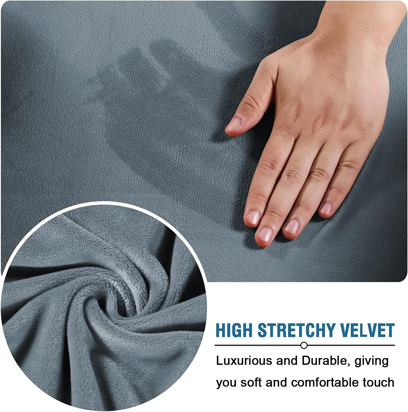 Detalle de H.VERSAILTEX Real Velvet Plush Stretch Sofa Cover 72" ๐