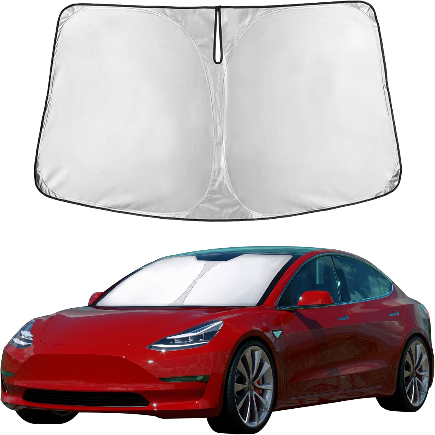 Detalle de EcoNour Windshield Sun Shade for Tesla Model 3/Y
