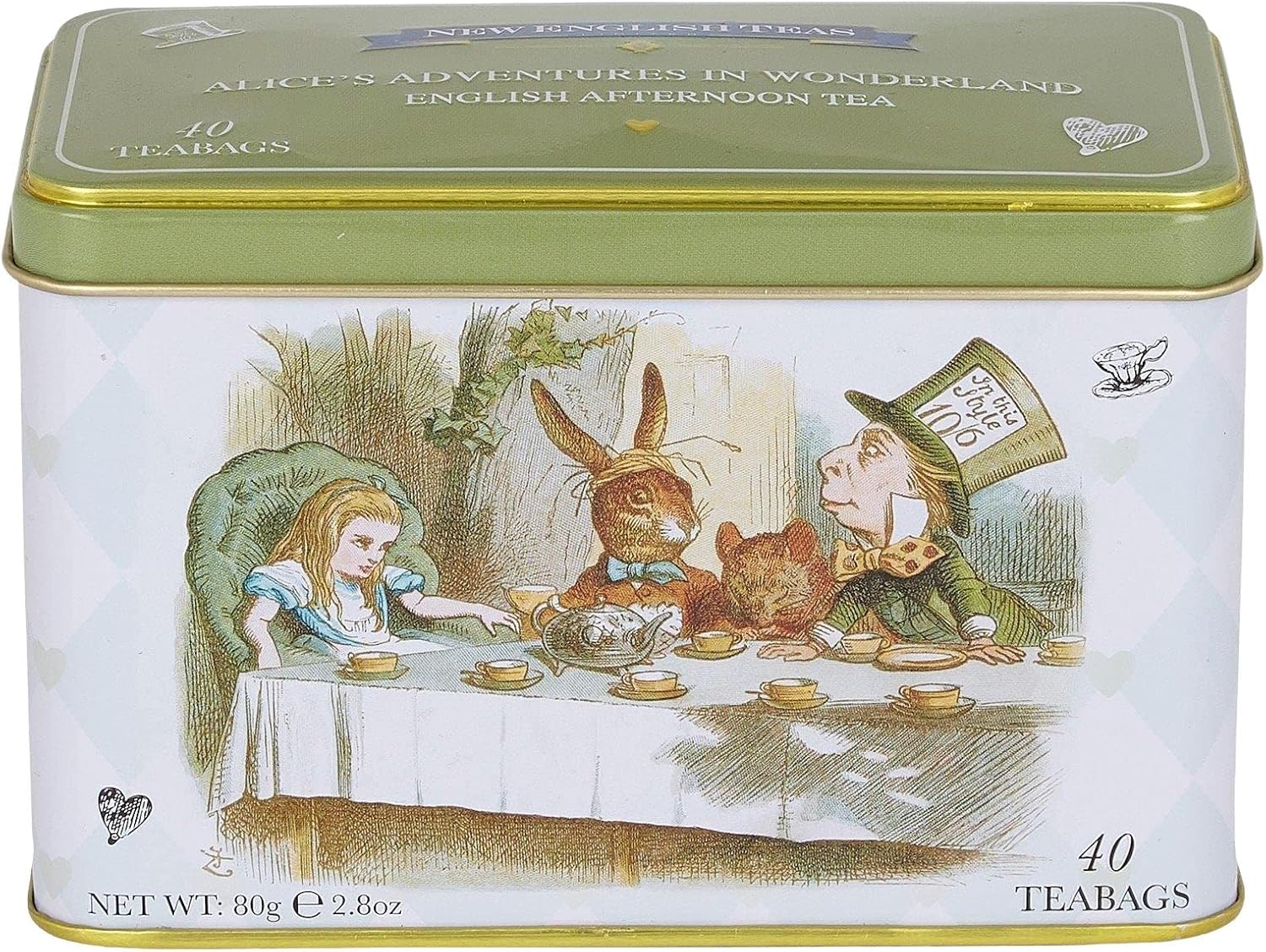 Detalle de New English Teas Alice in Wonderland Tea Tin — 40 sachets English Afternoon