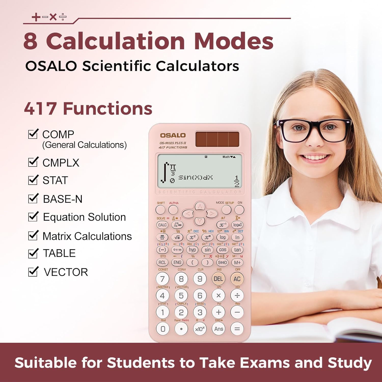Thumbnail 4 de OSALO 417 Function Scientific Calculator