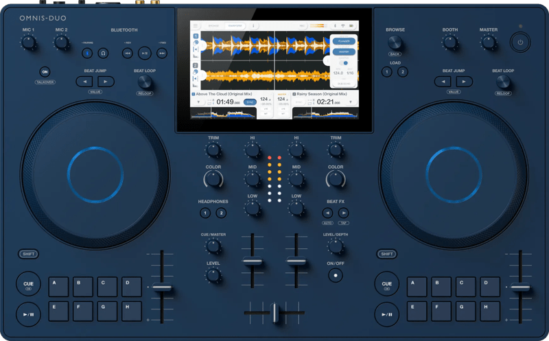 Detalle de AlphaTheta Omnis-Duo – Zweikanal-Controller mit Akku und Bluetooth