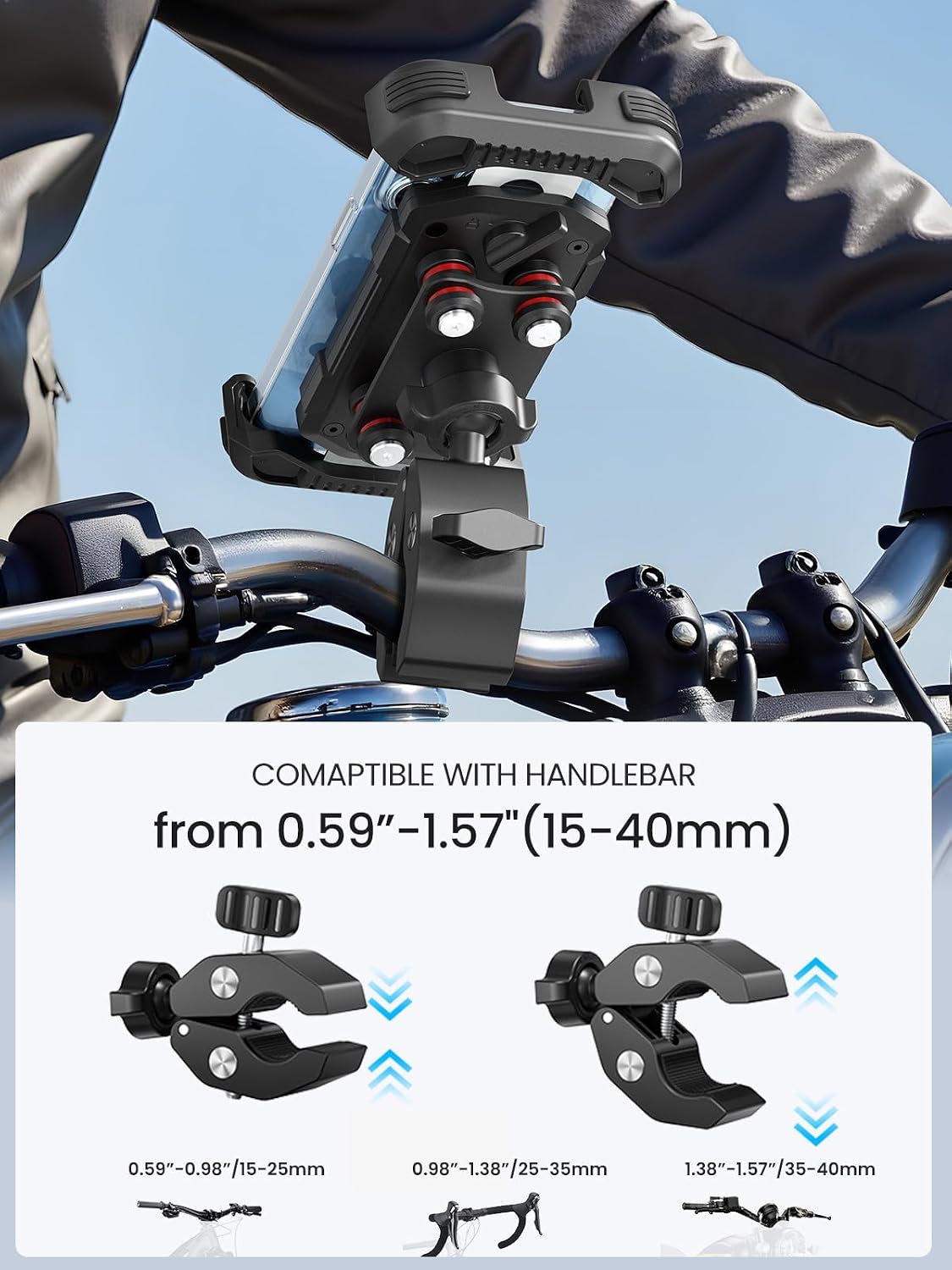 Detalle de tounee Soporte para teléfono Motocicleta 360°