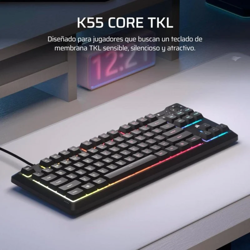 Thumbnail 3 de Corsair K55 Core TKL ES RGB con 8 zonas