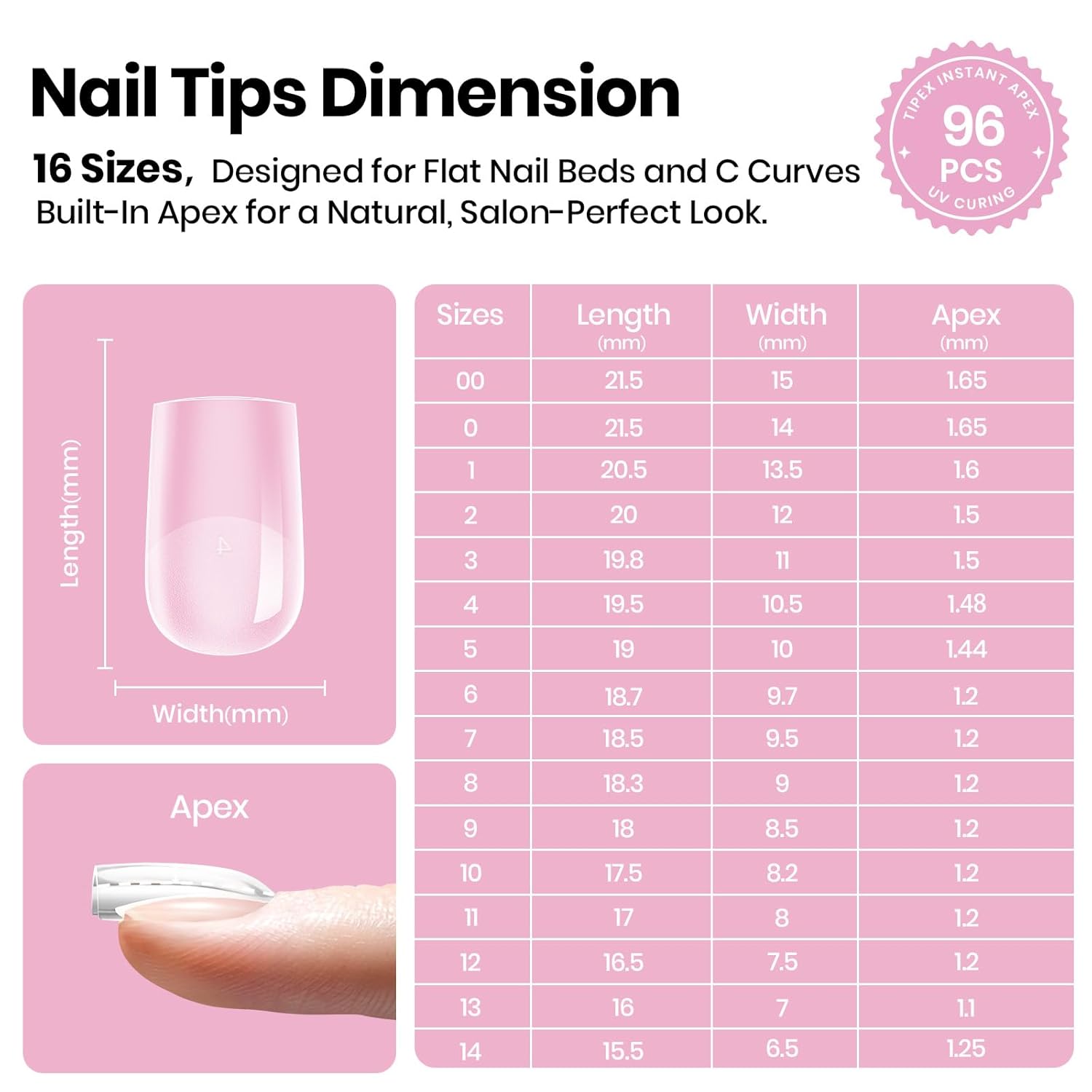 Thumbnail 5 de Beetles Tipex Lite Nail Tips 96pcs ๐